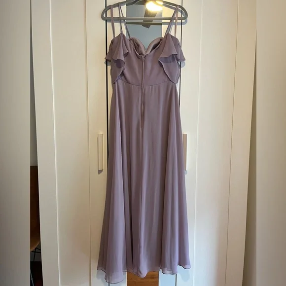 Mori Lee Chiffon Bridesmaid Dress with Ruched Bodice - Picture 3 of 6